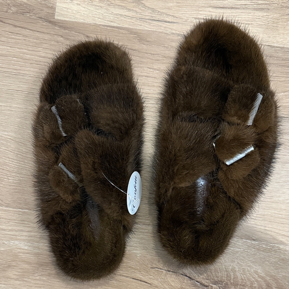 Cozy Brown Fur Women's Slippers